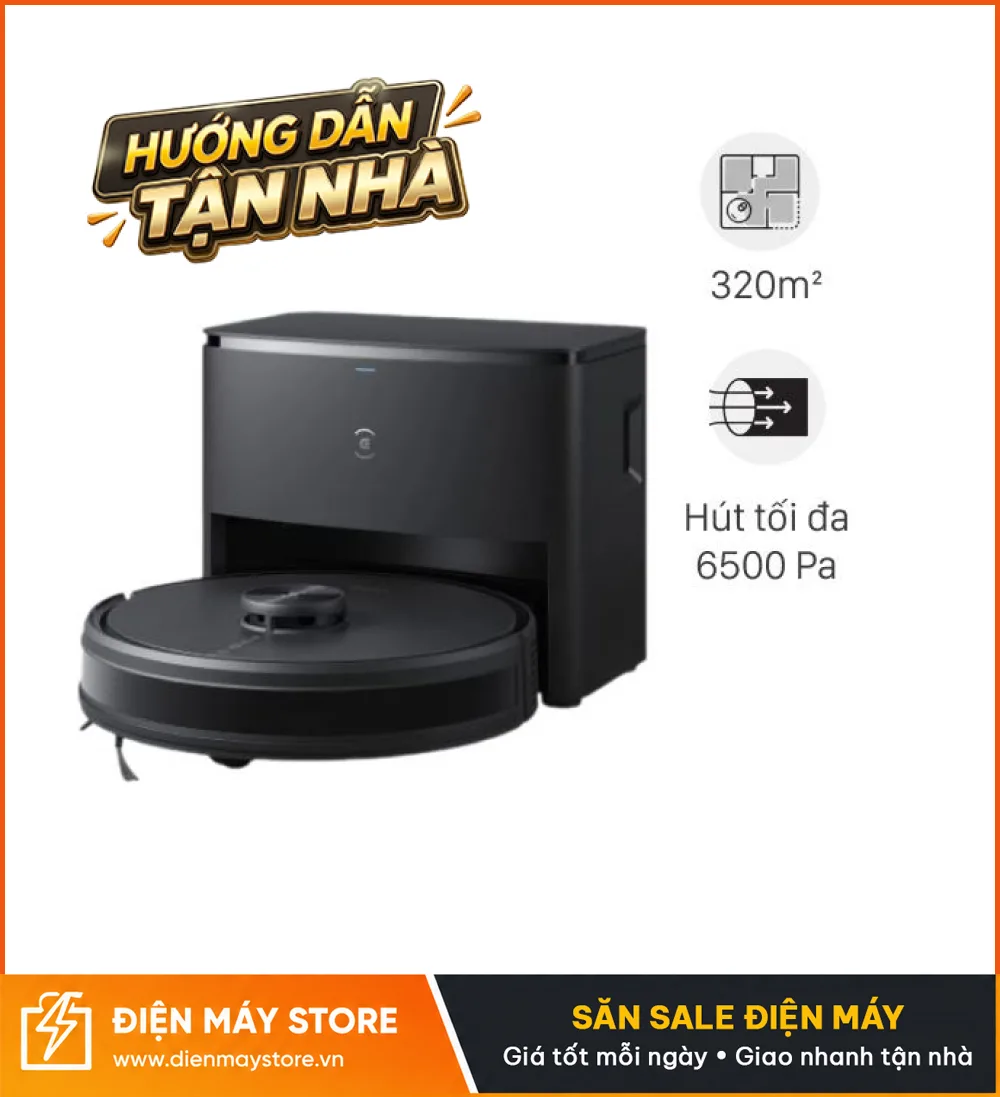 Ecovacs Deebot Mini Robot H&uacute;t Bụi Lau Nh&agrave; Nhỏ Gọn 9000Pa
