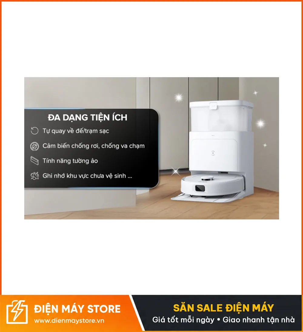 Ecovacs Deebot N30 Pro Omni Robot H&uacute;t Bụi Lau Nh&agrave; 2025
