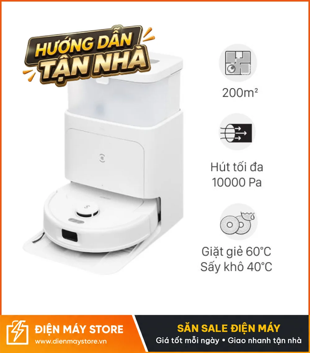 Ecovacs Deebot N30 Pro Omni Robot H&uacute;t Bụi Lau Nh&agrave; 2025