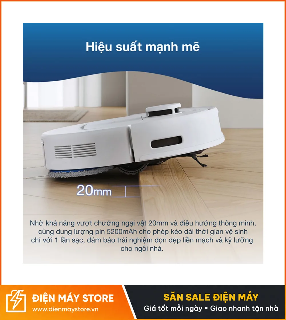 Ecovacs Deebot N30 Pro Omni Robot H&uacute;t Bụi Lau Nh&agrave; 2025