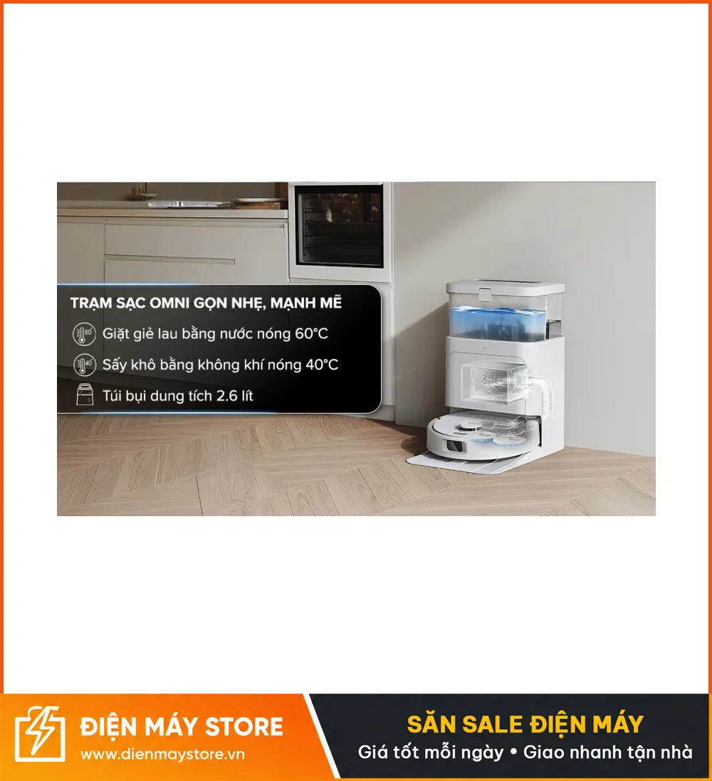 Ecovacs Deebot N30 Pro Omni Robot H&uacute;t Bụi Lau Nh&agrave; 2025