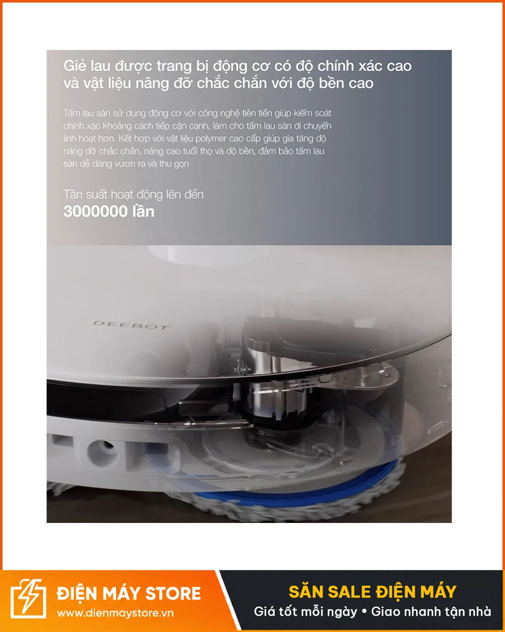 Ecovacs T30E Pro Omni Robot H&uacute;t Bụi Lau Nh&agrave; Tự Động