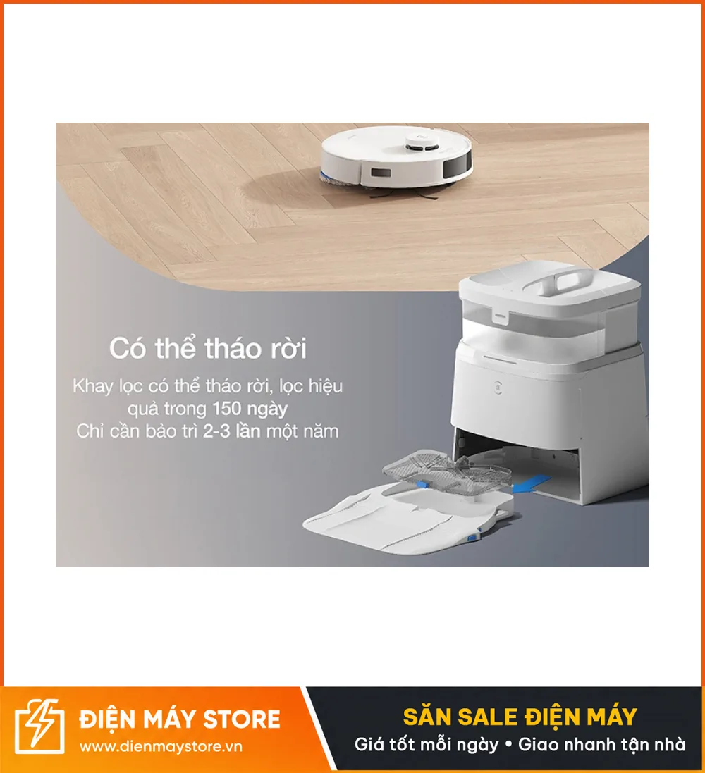 Ecovacs T30E Pro Omni Robot H&uacute;t Bụi Lau Nh&agrave; Tự Động
