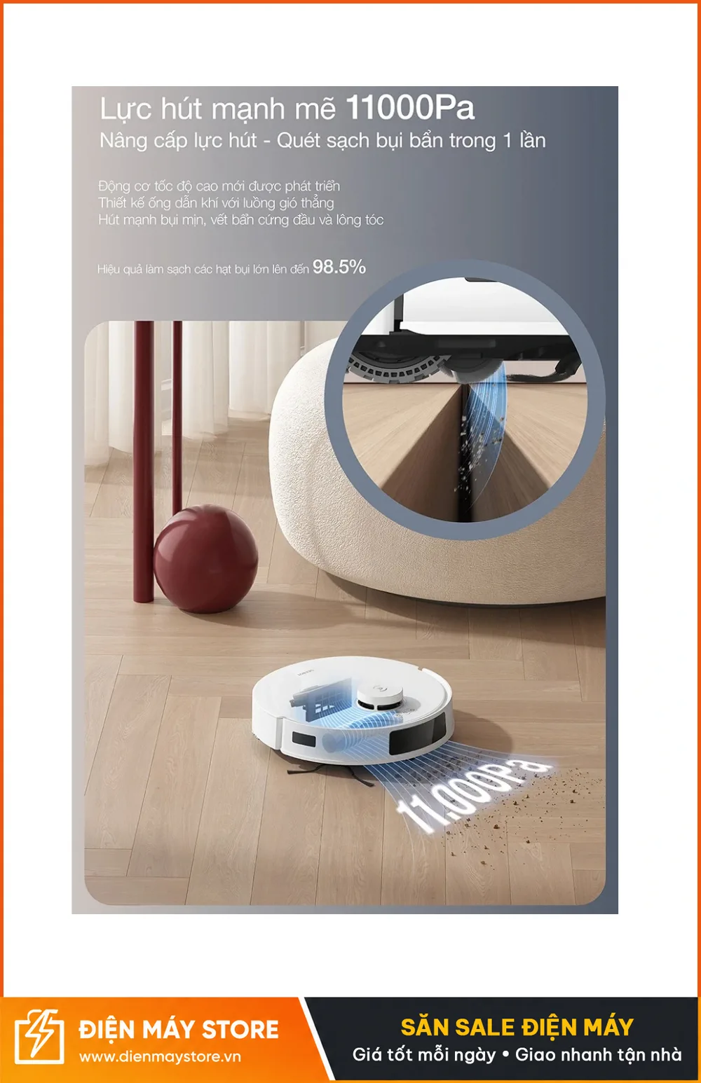 Ecovacs T30E Pro Omni Robot H&uacute;t Bụi Lau Nh&agrave; Tự Động