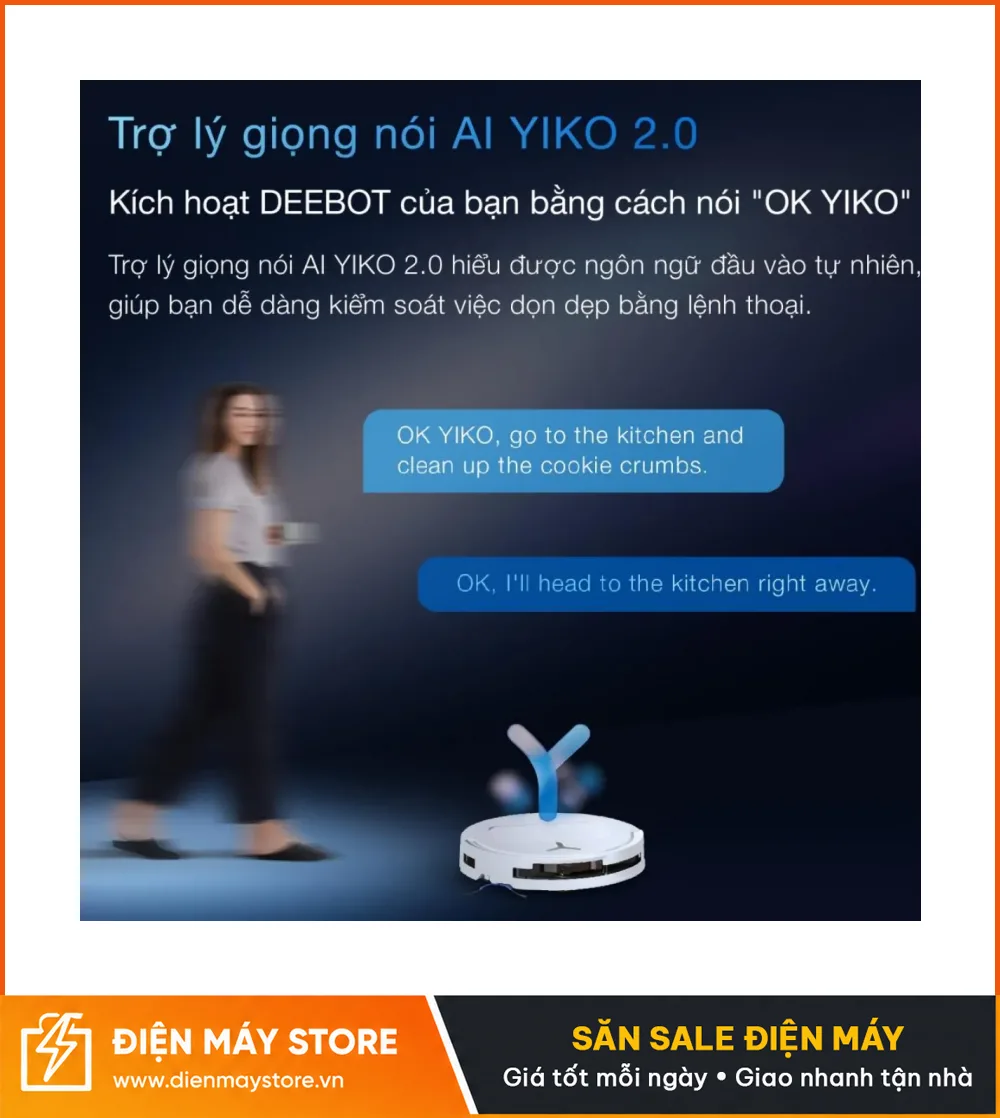 Ecovacs T50 Pro Omni Gen 3 Robot H&uacute;t Bụi Lau Nh&agrave; Tự Động