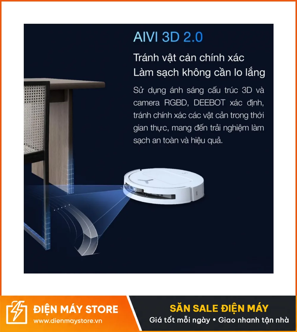 Ecovacs T50 Pro Omni Gen 3 Robot H&uacute;t Bụi Lau Nh&agrave; Tự Động