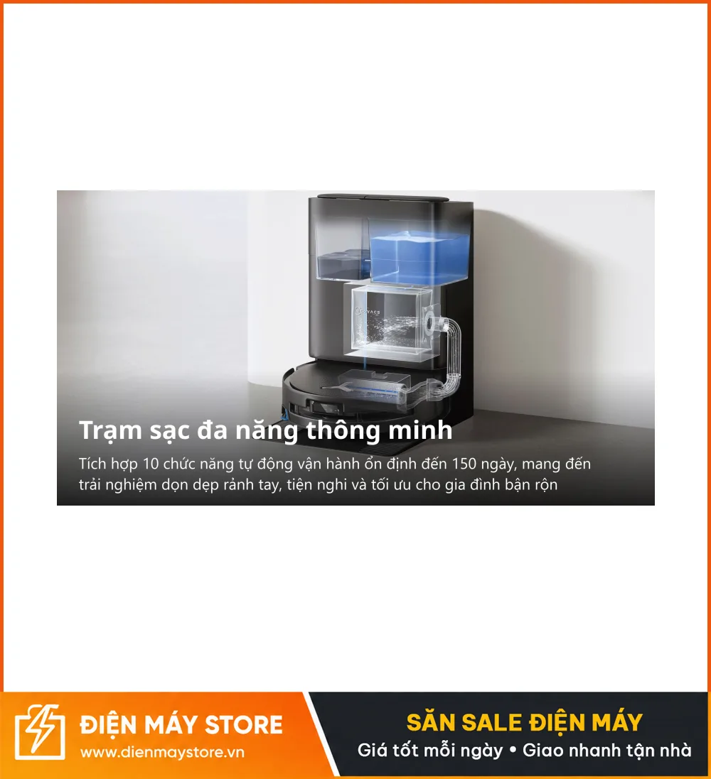Ecovacs T80S Omni 2027 Robot H&uacute;t Bụi Lau Nh&agrave; Tự Động