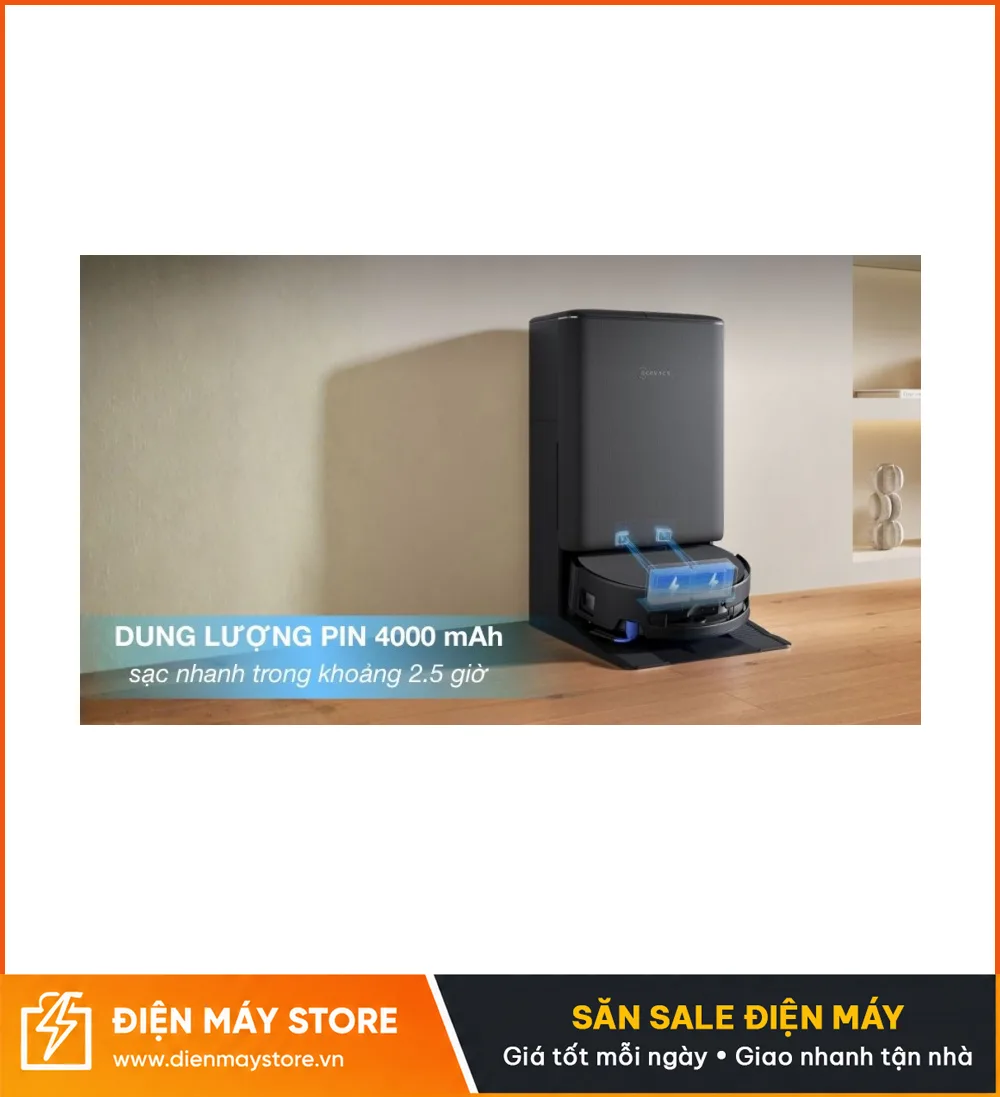 Ecovacs T90 Pro Omni Robot H&uacute;t Bụi Lau Nh&agrave; 2026