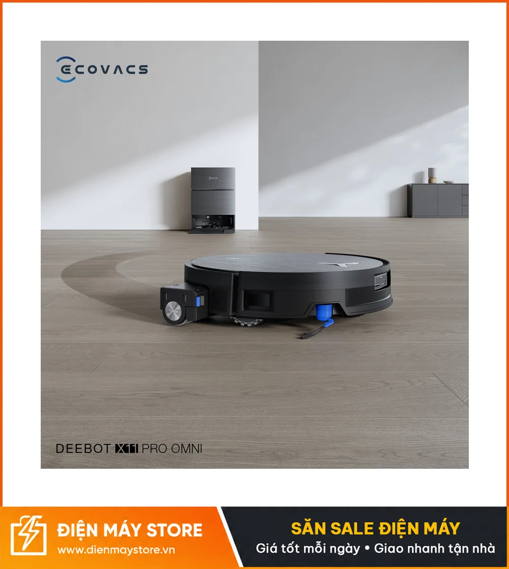 Ecovacs X11 Pro Omni Robot H&uacute;t Bụi Lau Nh&agrave; Th&ocirc;ng Minh 2025