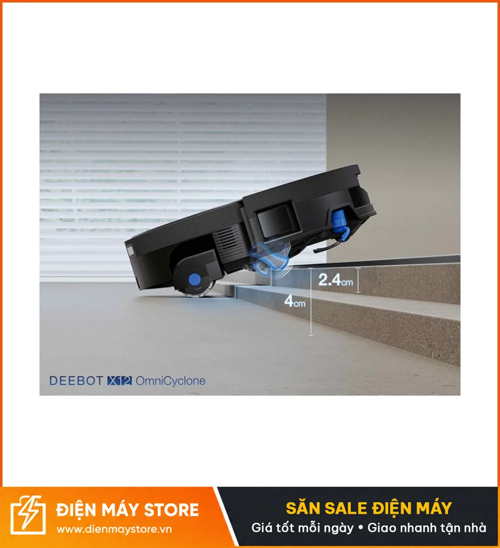 Ecovacs X12 OmniCyclone Robot H&uacute;t Bụi Th&ocirc;ng Minh 2 Trong 1