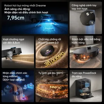 Robot hút bụi lau nhà Dreame X60 Ultra